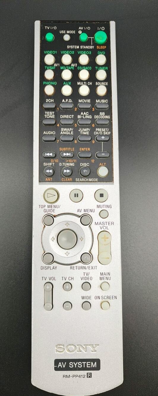 Genuine Sony RM-PP412 AV System Receiver Remote Control STR-DE695 STR-K750P OEM